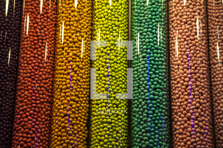rainbow of candy