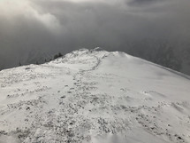 snow on a mountain 