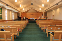 empty interior of a church 