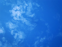 clouds in a cobalt blue sky