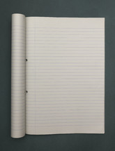 blank pages of a notebook with lined paper 