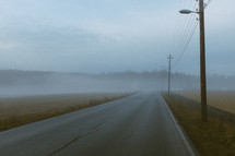 fog over a road 
