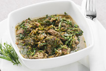 rosemary and beef in a bowl 