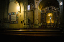 Sanctuary of a church cathedral.