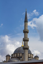 Istanbul, Turkey - Yeni Cami (New Mosque) near the entrance to the Istanbul spice market