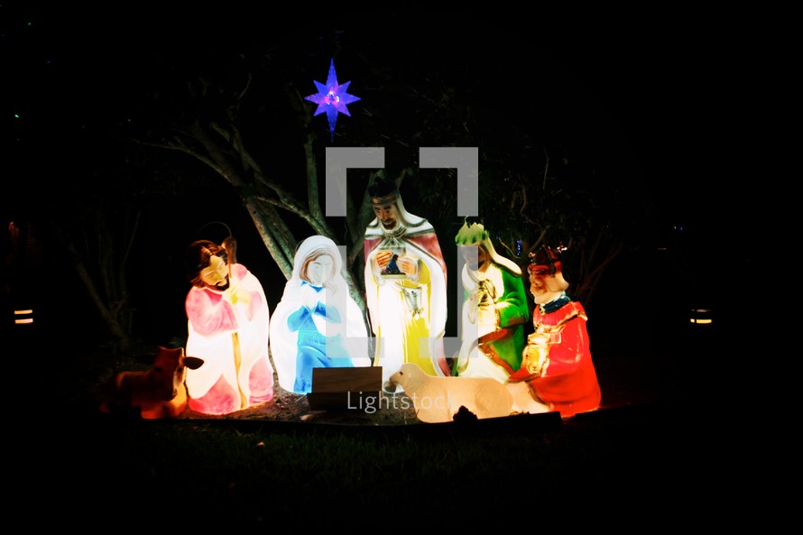 nativity with north star
