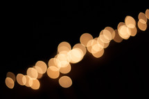 bokeh white Christmas lights 