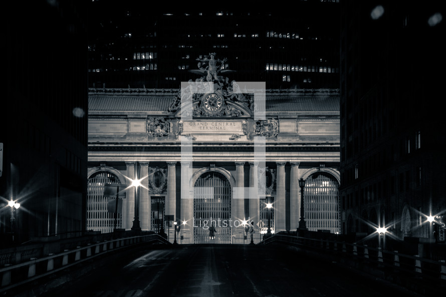 grand central station at night 