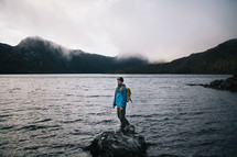 a man on a shore in Tasmania 