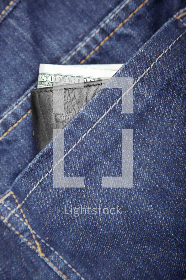 wallet in a pocket 