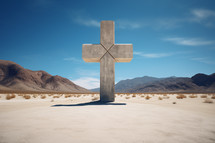 Cross in the middle of the desert