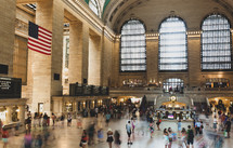 crowds in Grand Central Station 