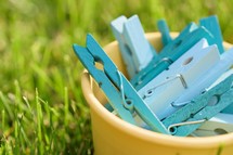 clothespins in a bucket 
