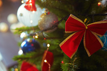 ornaments on a Christmas tree 