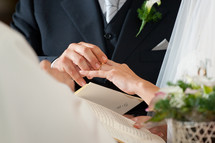 exchanging wedding vows 