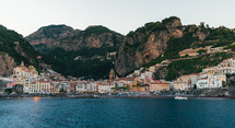 Ancient village of Amalfi Aerial view 