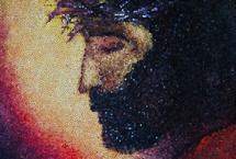 mosaic of the face of Christ 