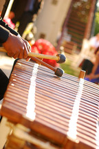 playing the xylophone