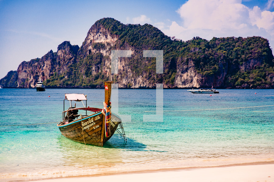 boat and beach in SouthEast Asia 