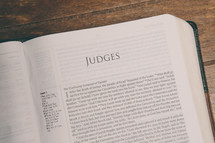 Bible opened to Judges 