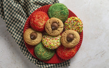 plate of Christmas sugar cookies 