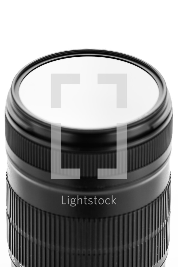A camera lens. 