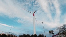 Wind Turbine Is Moving Fast Timelapse 