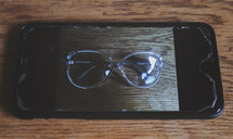 photo of clear eye glasses