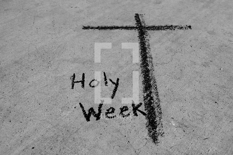 Holy Week with cross 