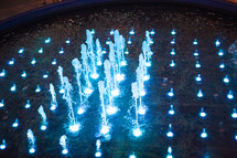 fountains at night