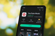 YouTube Music app on a smartphone 