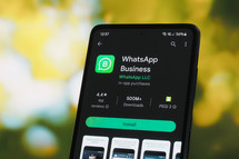 WhatsApp app on a smartphone 