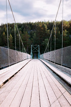 a suspended bridge 