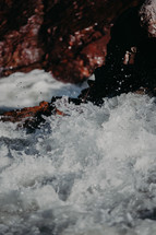 river rapids closeup 