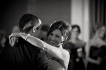 bride and groom's first dance as husband and wife