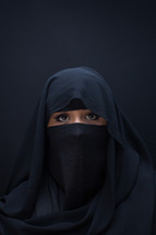 Muslim woman in a niqab 