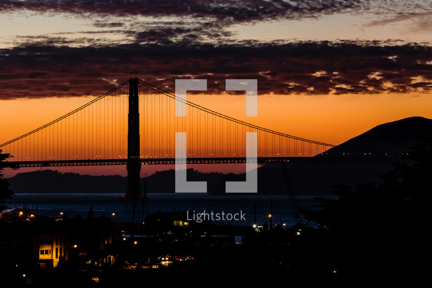 The Golden Gate Bridge at Sunset San Francisco 