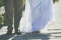 bride and grooms feet 
