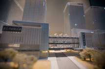 an architectural model of a city building 