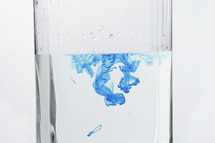 blue dye in water 
