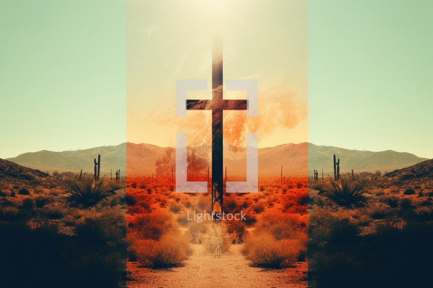 Cross in the desert