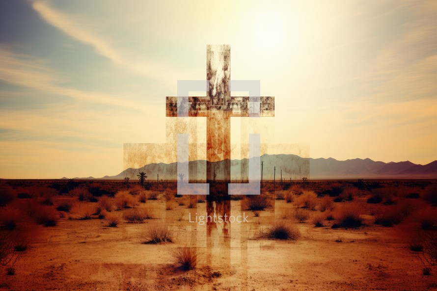 Cross in the desert