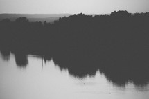 black and white reflections on water