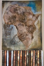 painting of the African continent 