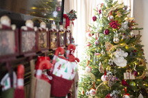 Christmas tree and stockings