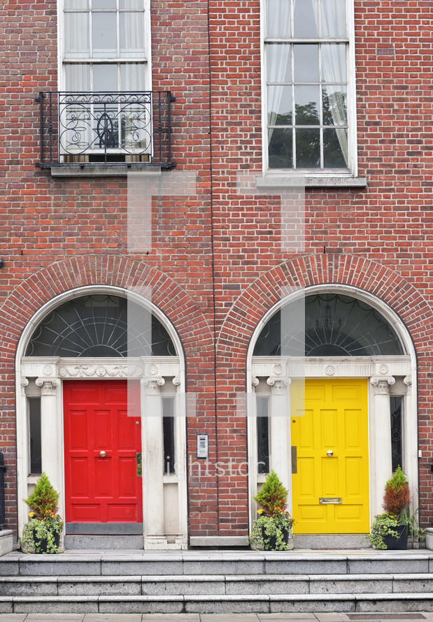 Georgian Dublin Colored Doors