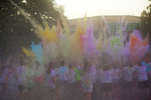 Runners in the Color Run marathon race.