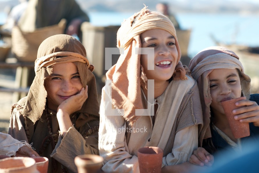 happy children during biblical times 