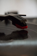 needle on a record player 