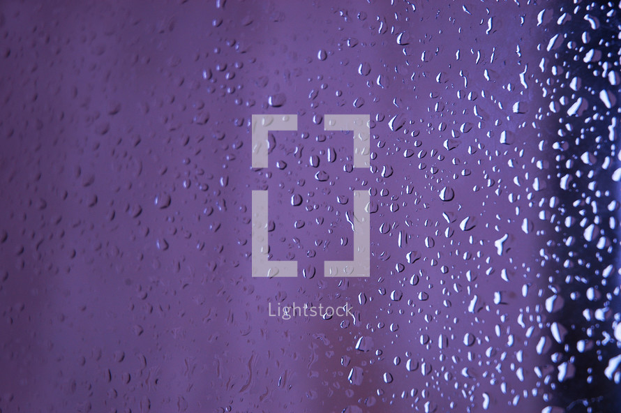 water on glass background 